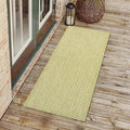 Adiva Rugs Outdoor Indoor Area Rug, Weather Resistant, Easy to Clean, Stain Resistant Floor Mat for Dining Room, Backyard, Deck, Patio (Olive Weiss, 2'6" x 7')-Ruum Studio Home