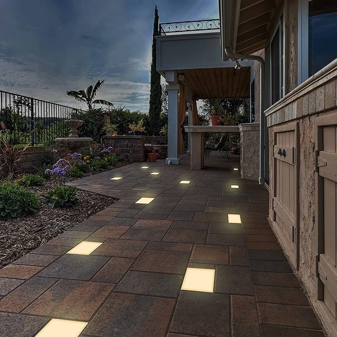 LUMENGY Paver Light 6X9 Inch (5.82 x 8.85 inches) 2700K, Brick Lighting for Pavers, Driveways, Pathways, Patios, Inground & Garden, 12V Waterproof, Drive-Over Rated-Ruum Studio Home