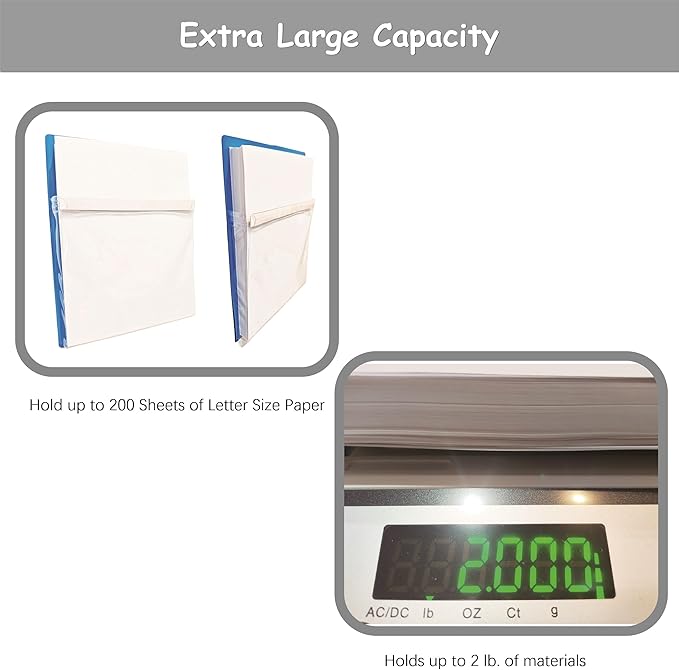 Magnetic Pocket 4 Pack – Self-Adhesive Magnetic Storage Pouch for Documents, Notes & Tools, Strong Magnet Backing for Fridge, Whiteboards, and Metal Surfaces (Gray 4Pcs)-Ruum Studio Home