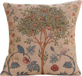 Charlotte Home Furnishings Decorative Tapestry Pillow Cover 19x19 in, Beige Kelmscott Couch Throw Pillow Cover, French Country Square Cushion Cases for Bed Room Home Decor, Soft Cotton Jacquard Woven-Ruum Studio Home
