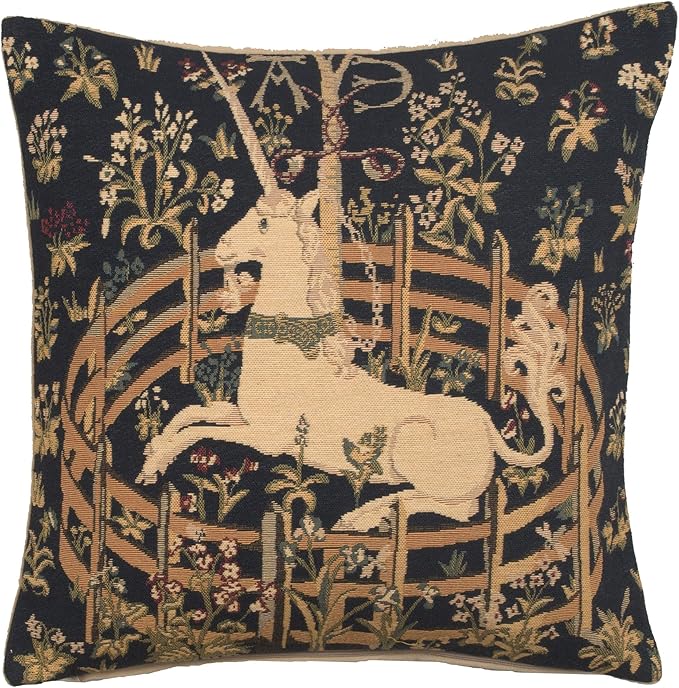 Charlotte Home Furnishings Decorative Pillow Covers for Couch 18X18 in Unicorn Throw Pillow Covers for Sofa Tapestry Square Pillow Cases for Bed Living Room Soft European Cotton Jacquard Woven-Ruum Studio Home
