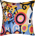 Kashmir Designs Yellow Tree of Life Decorative Pillow Cover Modern Couch Pillowcase Floral Chair Cushion Farmhouse Pillowsham Hand Embroidered Wool 18x18-Ruum Studio Home