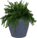 Sunnydaze 24-Inch Anjelica Large Plastic Pot for Plants - Outdoor Polyresin Round Planter with Drillable Drainage Holes - Slate-Ruum Studio Home
