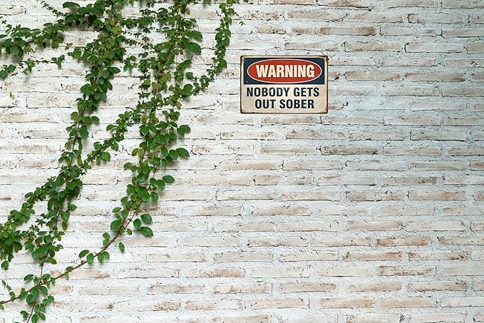 Vintage Tin Sign Retro Metal Funny Warning Signs for Home Decor Stylish Wall Art Plaques Gift for Bathroom Kitchen and Gothic Wall Decor in Every Room 12x8 in-Ruum Studio Home