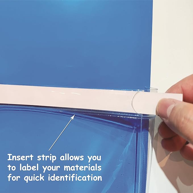 Magnetic Pocket 4 Pack – Self-Adhesive Magnetic Storage Pouch for Documents, Notes & Tools, Strong Magnet Backing for Fridge, Whiteboards, and Metal Surfaces (Assorted Colors 4Pcs)-Ruum Studio Home