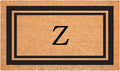Calloway Mills 152963048Z Black Border 30" x 48" Monogram Doormat Letter (Z)-Ruum Studio Home