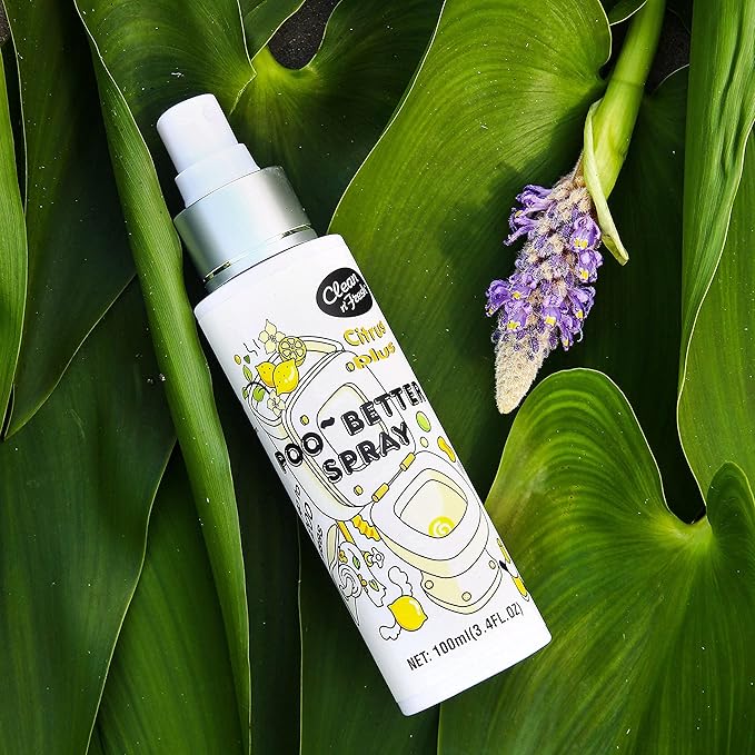 Clean-n-Fresh Toilet Spray, 6.8 Fl.oz Poo Spray | Up to 400+ Uses, 100% Natural Plant Essential Oil Citrus Scent, Bathroom Deodorizer-Ruum Studio Home