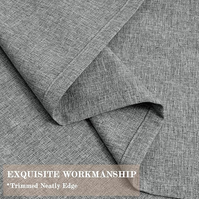 Room Divider Curtains Screen Partitions, Linen Look 100% Blackout Drapery 102 Inches Long, 100" Wide Pinch Pleated Window Drapes, Privacy Protecting, Light Blocking, (1 PC, Mid Grey)-Ruum Studio Home