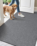 LUMI Indoor Door Mat 36"x56", Ultra Thin Low Profile Non-Slip Doormat for Home Entrance, Absorbent & Stain-Resistant Welcome Mats, Washable Entryway Mat for Front Door, Patio, Porch, Grey-Ruum Studio Home