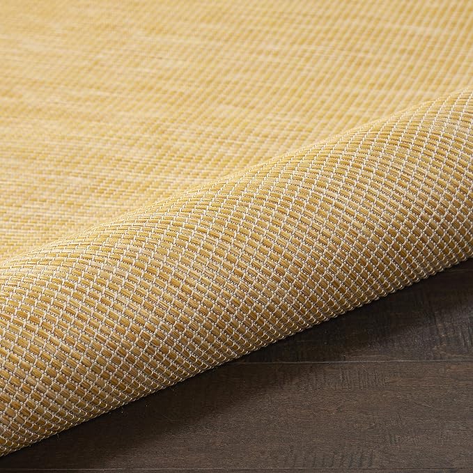 Nourison Home Positano 10' Runner Yellow Fabric Modern Area Rug (10' Runner)-Ruum Studio Home