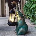 Elephant Garden Statue Outdoor Décor with Solar Lights Lantern,Elephant Solar Light Figurines Outside Decorations for Yard，Lawn Patio, Balcony, Unique Housewarming Gifts-Ruum Studio Home
