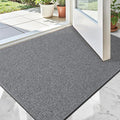 LUMI Indoor Door Mat 24"x36", Ultra Thin Low Profile Non-Slip Doormat for Home Entrance, Absorbent & Stain-Resistant Welcome Mats, Washable Entryway Mat for Front Door, Patio, Porch, Grey-Ruum Studio Home