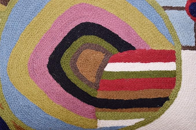 Hundertwasser Modern Pillow Cover Contemporary Pillowcase Outdoor Abstract Couch Accent Throw Pillowsham Mid Century Chair Cushions Handmade Wool Size 18x18-Ruum Studio Home