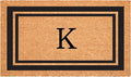 Calloway Mills 152963048K Black Border 30" x 48" Monogram Doormat Letter (K)-Ruum Studio Home