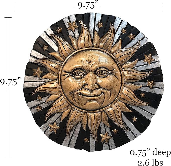 Spoontiques - Garden Décor -Sunface Stepping Stone - Decorative Stone for Garden-Ruum Studio Home