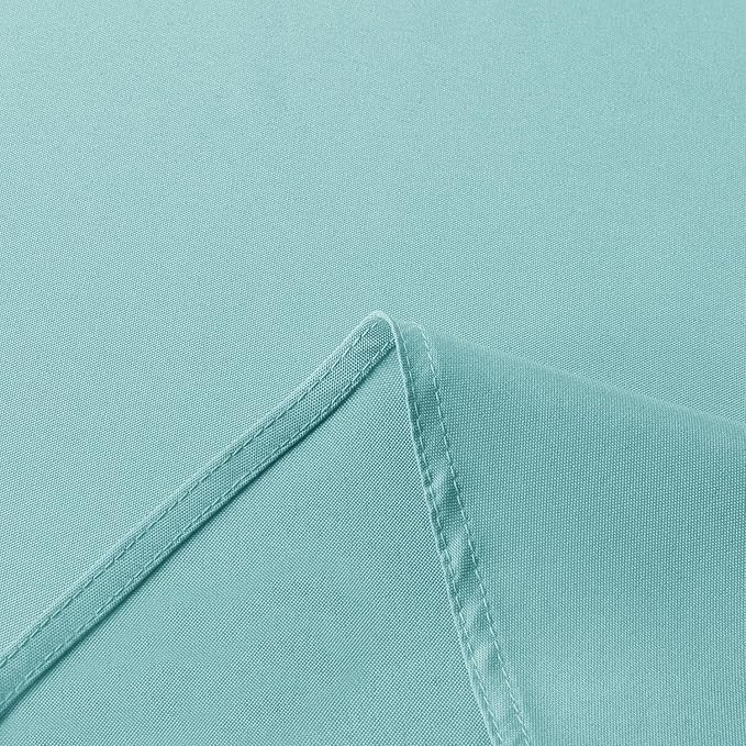 sancua Rectangle Tablecloth - 60 x 120 Inch - Stain and Wrinkle Resistant Washable Polyester Table Cloth, Decorative Fabric Table Cover for Dining Tables, Buffet Parties and Camping, Turquoise-Ruum Studio Home