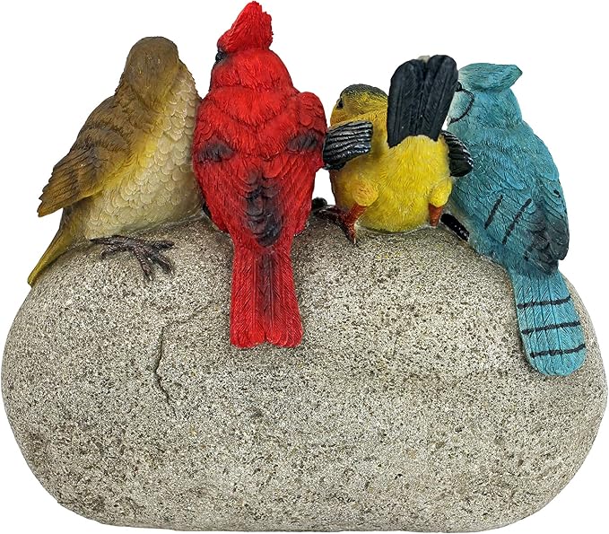 Design Toscano Birdy Welcome Garden Stone Statue: Medium-Ruum Studio Home