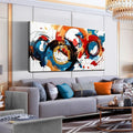 Abstract Wall Art Large Canvas Prints Modern Living Room Bedroom Home Office Wall Decor Framed Colorful Circle Abstract Picture Ready to Hang Size 30x60-Ruum Studio Home