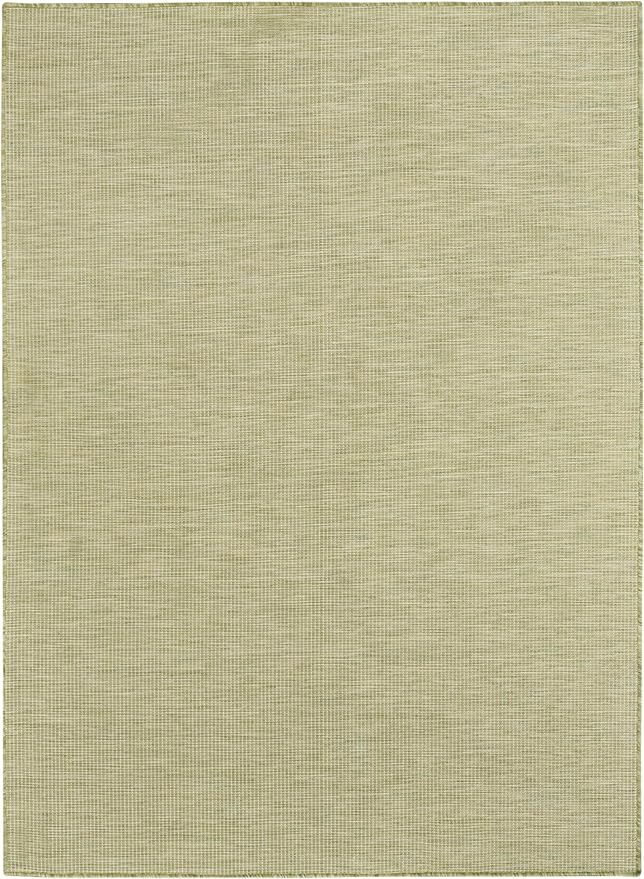 Nourison Home Positano Indoor/Outdoor Green 9' x 12' Area Rug, Easy Cleaning, Non Shedding, Bed Room, Living Room, Dining Room, Backyard, Deck, Patio (9x12)-Ruum Studio Home