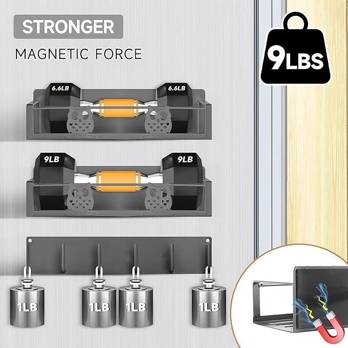 Spice Rack Magnetic for Fridge,Magnetic Fridge Shelf,Spice Shelf,Condiment Organizer,Refrigerator Organizers and Storage with Magnetic Hooks,Owl Kitchen Decor(Gray)-Ruum Studio Home