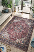 Keen Home Design 6x9 Rug - Machine Washable Area Rug with Non-Slip Backing, Ideal for Living Room, Dining Room, Bedroom - Vintage, Easy Clean, Durable, Low Pile Rug - (6' x 9')-Ruum Studio Home
