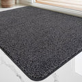 LUMI Front Door Mat 24x36, Super Absorbent Washable Doormat, Non Slip Dirt Trapper Inside Floor Mats for Entrance, Entryway, Patio,Black Mixed Gray-Ruum Studio Home