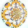 The Gears Clock Wall Clock Italy Collection with Moving Gears (Vietri, 36 inch Round)-Ruum Studio Home