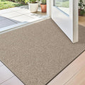 LUMI Indoor Door Mat 24"x36", Ultra Thin Low Profile Non-Slip Doormat for Home Entrance, Absorbent & Stain-Resistant Welcome Mats, Washable Entryway Mat for Front Door, Patio, Porch, Khaki-Ruum Studio Home