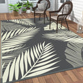 GENIMO Outdoor Rug 6' x 9' Waterproof for Patios Clearance, Reversible Plastic Straw Camping Carpet, Large Area Rugs Mats for RV, Picnic, Backyard, Deck, Balcony, Porch, Beach, Yellow&Grey-Ruum Studio Home
