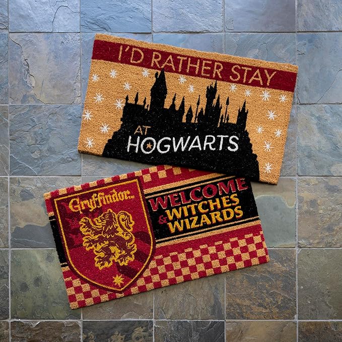 Gertmenian Harry Potter Coir Doormat - 2x3 Welcome Mat (2-Pack), Ideal for High Traffic Areas in Front Door, Garage, Entryway - Paramount Hogwarts/Witches, 80027-Ruum Studio Home