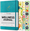 Life & Apples Wellness Journal Planner – Food Log, Fitness Tracker, Habit Tracker, Weight Loss Journal for Diet Tracking and Health Goals, Undated, Size A5 Aquamarine-Ruum Studio Home