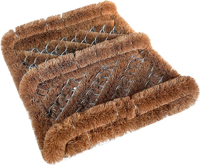 NINAMAR Natural Coir Boot Scraper Door Mat - 13 x 12 inch - 2 Pack-Ruum Studio Home