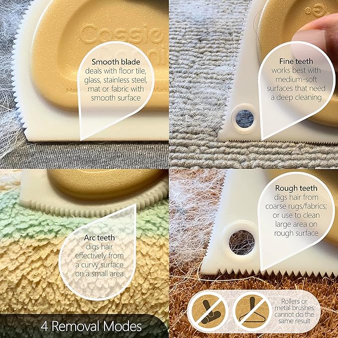 Mini Pet Hair Detailer, Pet Hair Remover for Carpet Couch Bedding Sofa, Car Interior Auto Detailing Supplies, Dog Cat Fur Reusable Brush for Furniture-Ruum Studio Home