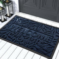 Yimobra Welcome Mat Outdoor, 36x24 Waterproof Door Mat Outside Entrance, All-Weather Non Slip Front Door Mat, Low-Profile Entryway Mat Indoor, Porch and Patio, Blue-Ruum Studio Home