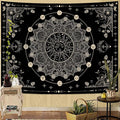 Lunerfex Sun and Moon Mandala Tapestry Boho Tapestry for Bedroom Black and White Tapestries Wall Hanging Living Room Wall Art and Home Decor 44x60-Ruum Studio Home