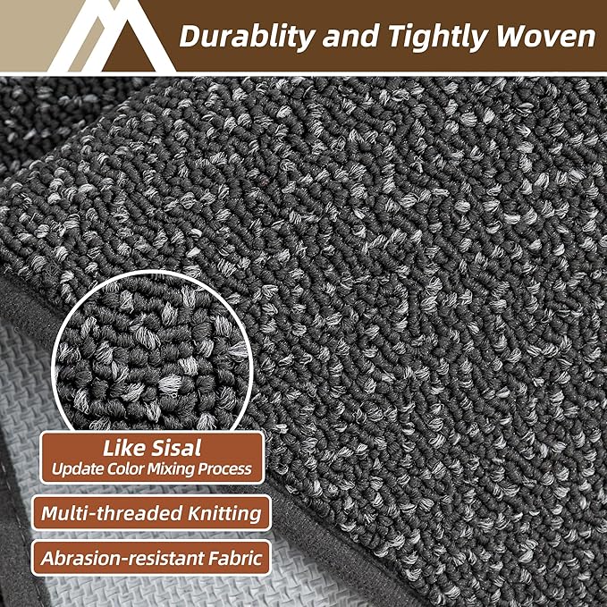 COSY HOMEER-Door-Mat 32"x48" Non Slip Absorbent Entryway Rugs Dirt Trapper Doormats Washable Entrance Mats Low Pile Welcome Floor Mat for Front Back Door and Entry Mats,Dark Grey-Ruum Studio Home