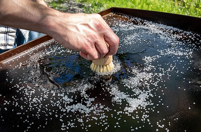 CARON & DOUCET - 100% Plant-Based Griddle Cleaning Soap and Salt Scrub Set: Best for Removing Rust & Cleaning Burnt On Food While Seasoning Griddle-Ruum Studio Home