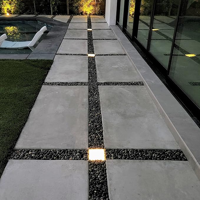 Paver Light 4×4 Inch (3.93 X 3.93 inch), Warm White 2700K Glare-Free Illumination for Driveways, Pathways, Pool Deck & Patios,12V AC/DC, Waterproof & Drive-Over Rated-Ruum Studio Home