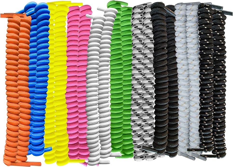 FOOTMATTERS Curly No Tie Shoe Laces - Elastic Spring Laces-Ruum Studio Home