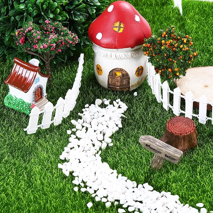 Elcoho 10 Pieces Fake Grass for Crafts Fairy Garden 6 x 6 Inches Artificial Garden Grass for Miniature Ornament Dollhouse DIY Decoration-Ruum Studio Home