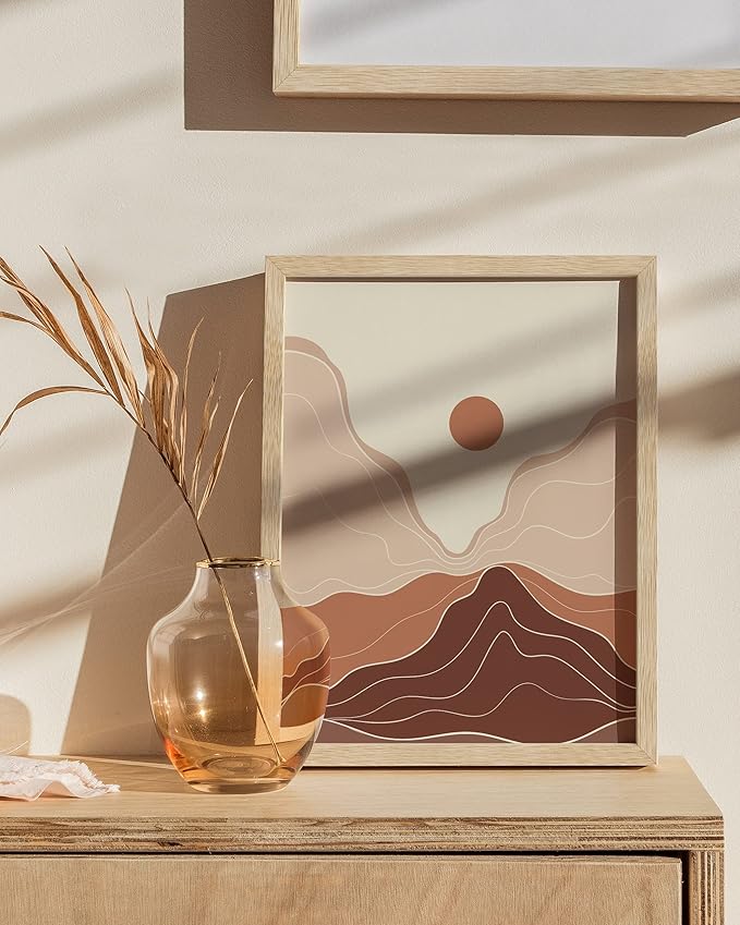 HAUS AND HUES Beige Oak Wood 8.5x11 Picture Frame - Modern Wood Wall Art Display - Lightweight 12x16 Frame for Certificates, Art Prints, Photos, Posters - Ready-to-Hang Vertically & Horizontally-Ruum Studio Home