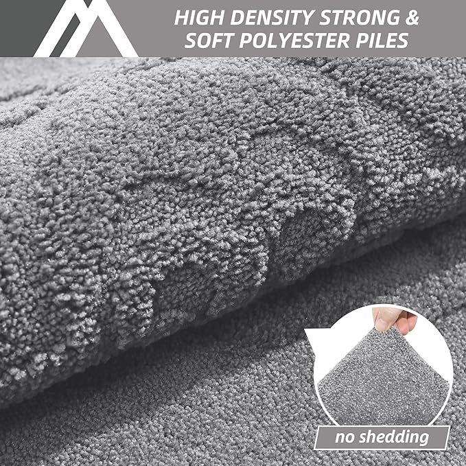 COSY HOMEER-Door-Mat-Non-Slip-Entryway-Rugs 20”x32” Absorbent Welcome Mats Washable Dirt Trapper Door Mat Entrance Floor Mats for Front Back Doormats and Wet Shoes,Grey-Ruum Studio Home