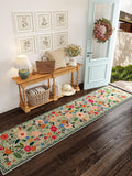 Runners for Hallways Kitchen Runner Rug Non Slip 2'x 10' Long Washable Rugs with Rubber Backing Soft Floral Carpet Runner for Hallways, Kitchen, Laundry, Bedroom, Bathroom(Green)-Ruum Studio Home