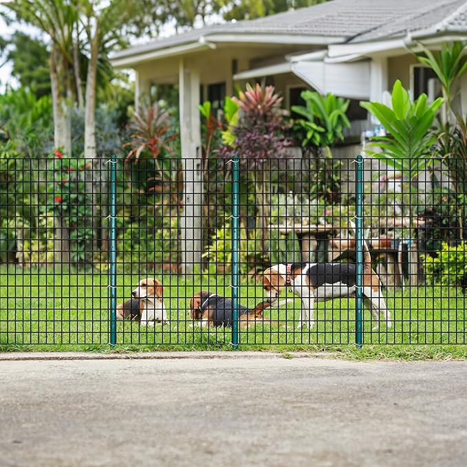 ARIFARO Fence Posts 7 Feet Sturdy Duty Metal Fence Post, Pack of 10, No Dig Garden U Post for Wire Fencing Steel Poles for Yard, Outdoor Wire-Ruum Studio Home