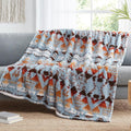 CASAAGUSTO Boho Sherpa Blanket,Teal Aztec Twin Blanket, Ultra Soft, Warm, Cozy, Plush, Thick Fleece Western Blanket for Couch, Bed, Sofa (Blue Grey 60 * 80 Inch)-Ruum Studio Home