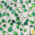Window Privacy Film Stained Glass Decorative Static Clings Frosted Window Tint for Home Room Decor Bathroom Door Car Stickers with Glittering Effect, Removable(Blue & Green pothos Botanical)-Ruum Studio Home