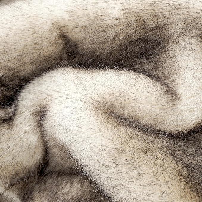BATTILO HOME Luxury Fluffy Faux Fur Throw Blanket, Cozy Warm Fur Blanket for Couch Sofa, Plush Fuzzy Fur Throws with Long Pile & Brushed Tips, 60"x80"-Ruum Studio Home