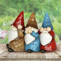 Exhart Garden Gnomes, See No, Hear No, Speak No Evil Garden Gnome Statue, Hand Painted Outdoor Garden Decorations, 12 x 9 Inch-Ruum Studio Home