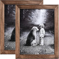 Yaetm-11x14 Picture Frame, Natural Solid Wood Photo Frame Display for Wall Mounting, High Definition Glass Carbonized Black(2 Pack)-Ruum Studio Home