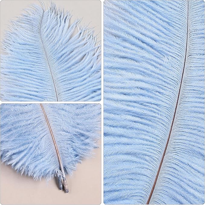 THARAHT Light Purple Ostrich Feathers 12pcs Natural Bulk 8-10Inch 20cm-25cm for Crafts Wedding Party Centerpieces Easter Gatsbi and Home Decoration Feathers-Ruum Studio Home